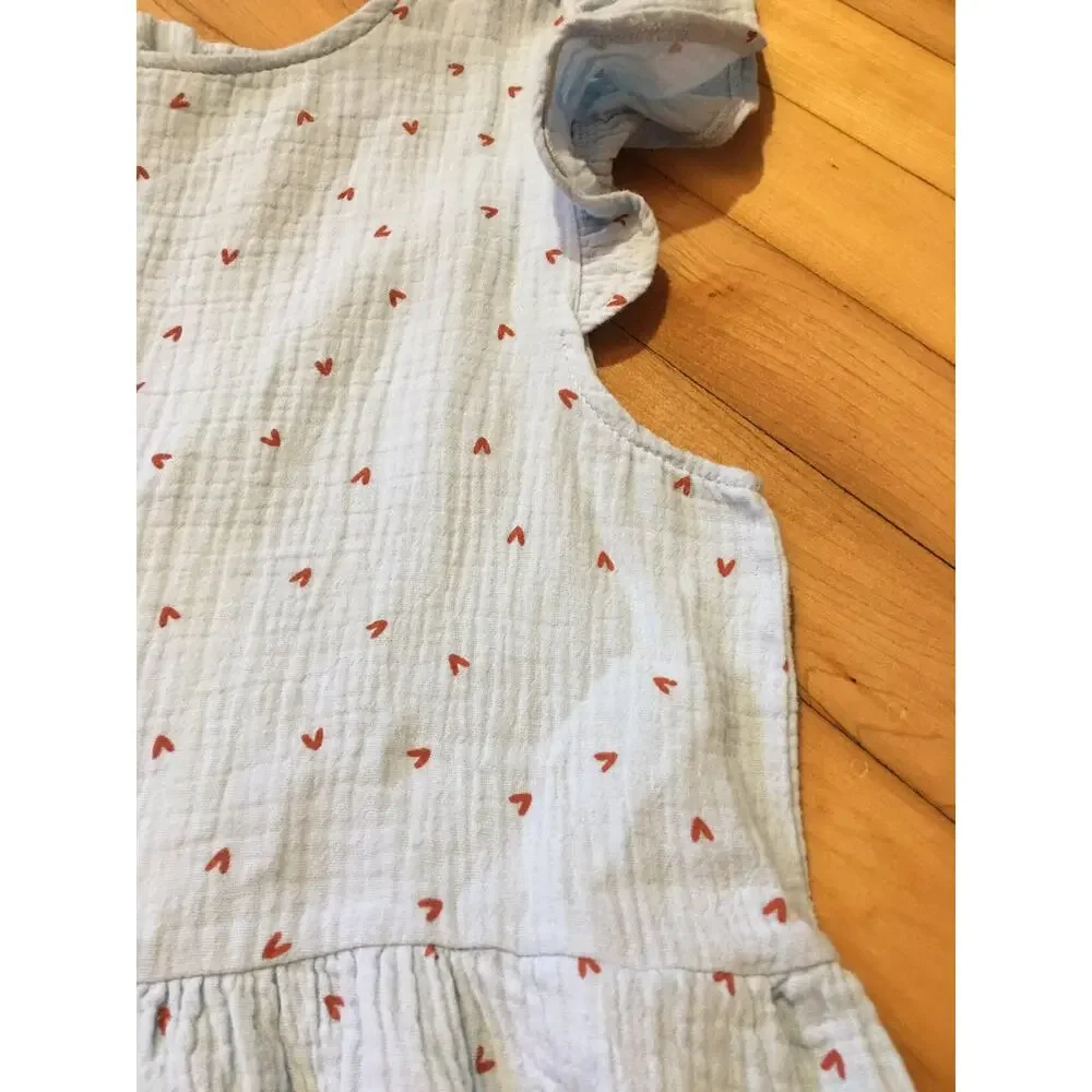 NWT Kids On The Moon Blue Hearts Dress